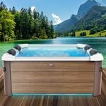 BRAST Whirlpool MSpa Amber Aero Plus mit Fester Au&szlig;enwand | 180x180x65cm f&uuml;r 6