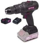 Gomag Akku-Schlagbohrschrauber GO-SBS60BL 20 V inkl. 4 Ah Starter-Kit...