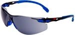 3M Solus Safety Glasses, Blau/Schwarz frame, Scotchgard Anti-Fog, Grey Lens,