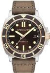 Spinnaker Herren 42mm Hull Diver Automatik Cognac Brown 3-Zeiger-Uhr mit
