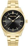 Police Watches Grille Herren Uhr analog Quarzwerk mit Edelstahl vergoldet...