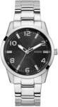 GUESS Herren-Armbanduhr Gw0804G2, Edelstahl, analog, schwarzes Zifferblatt,