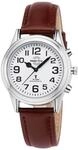 Master Time Funk Quarz Sprechende Damen Uhr Analog mit Leder Armband...