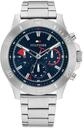 Tommy Hilfiger Multi Zifferblatt Quarz Uhr f&uuml;r Herren mit Silbernes Edelstahlarmband