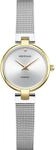 BERING Damen Quarz Uhr | Armbanduhr 24 mm goldenes Edelstahlgeh&auml;use und silbernes