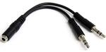 StarTech.com 3,5mm Audio Klinke Y Kabel - Headset Splitter - Adapter - 1 x 3,5mm 4