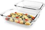 GOURMETmaxx Auflaufform Glas f&uuml;r Hei&szlig;luftfritteuse & Ofen - 2er-Set &agrave; 800 ml 