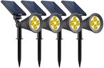 Lumisky 4 St&uuml;ck Solar-Spots, 2-in-1, zum Stecken oder Befestigen, leistungsstarke