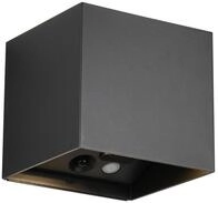 Reality Leuchten LED Au&szlig;en Akku Wandleuchte Genie R24169632, Kunststoff Schwarz