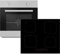 Einbauherd Set Backofen | autarkes 60cm Induktionskochfeld | rahmenlos | Umluft 