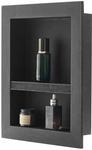VEVOR Duschnische, 10,16x40,64x50,8 cm, Wandnische mit beweglichem Trennregal,