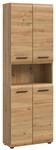 xonox.home &ndash; Hochschrank breit Ice 60x185x30 cm in Korpus und Front Artisan Oak