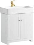SoBuy Waschbeckenunterschrank - Badschrank mit T&uuml;ren und verstellbaren...