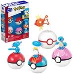 MEGA Pok&eacute;mon Actionfigur Bauspielzeug-Set, Wasser-Typ Trainerteam mit 79...