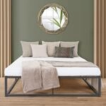 ML-Design Metallbett 140x200 cm auf Stahlrahmen mit Lattenrost, Anthrazit,...