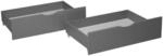 Homestyle4u Bettkasten Aufbewahrung mit Rollen Holz Grau 2er Set Bett Schublade