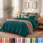 Utopia Bedding Duvet Cover Queen Size - 3 Piece with Zipper Closure - 1 Comforter