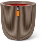 Capi Europe - Topf Kugel Groove NL - 35x34 - Warm Taupe - Blumentopf f&uuml;r den...