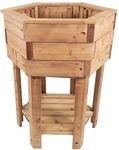 NATIV Hochbeet sechseckig | Pflanzkasten aus Holz in Wabenform | braun |...
