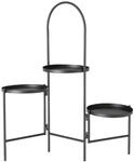 Boltze Home Blumenst&auml;nder, 3 Ebenen, schwarz, 68 cm