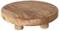 Spetebo Echt Holz Pflanzenhocker Teak - 30x7 cm - Kleiner Deko Hocker...