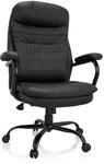 hjh OFFICE 729436 Chefsessel Relax XXL B&uuml;rostuhl mit hoher R&uuml;ckenlehne, belastbar