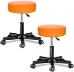 Casaria&reg; Rollhocker H&ouml;henverstellbar 2er Set 10cm Polsterung 46-60cm H&ouml;he...