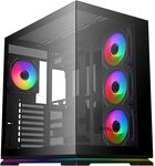KRUX Atron PC Geh&auml;use ATX Gaming &ndash; Panoramisches geh&auml;rtetes Glas, 4X 120 mm...
