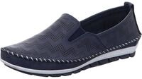 Gemini Damen Slipper Leder Mokassin mit Lochmuster und Wechselsohle 382647-01,