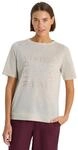 Damen T-Shirt in Leinen-Optik mit Print