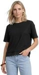 Street One T-Shirt mit Rundhals und Spitze Black 34