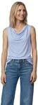 Street One Silk-Look Top mit Wasserfall-Ausschnitt Cashmere Blue 34