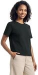 Damen Basic T-Shirt im verk&uuml;rzten Schnitt