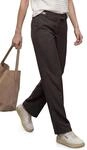 Street One Straight Leg Hose mit G&uuml;rteldetails Espresso Brown 34