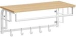 VASAGLE Wandgarderobe mit Ablage, Wandregal, mit 5 abnehmbaren Haken, wandmontiertes