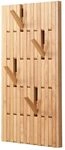 Home Deluxe Garderobenpaneel QUEST hellbraun - 55 x 4 x 105 cm | Aus Hevea 
