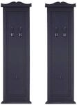 Mendler 2er-Set Garderobe T33, Wandgarderobe Garderobenpaneel, Wandhaken Holz
