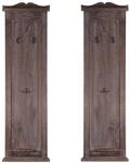 Mendler 2er-Set Garderobe T33, Wandgarderobe Garderobenpaneel, Wandhaken Holz