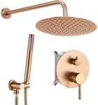 Rea Unterputz-Duschsystem mit Handbraus Lungo + Box Brushed Copper,...