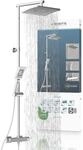 SCH&Uuml;TTE TRENTO Duschsystem mit Thermostat, Chrom, Duschs&auml;ule Duschpaneel