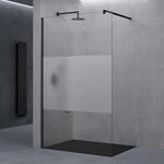 doporro Luxus Duschwand f&uuml;r Dusche Duschabtrennung 50x200cm Schwarz Walk-In...