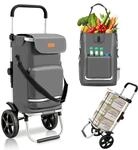 Sekey XXL Faltbarer Einkaufstrolley, extra gro&szlig; 60 L klappbarer Trolley, 3-in-1