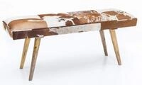 FineBuy Sitzbank 120 cm Ziegenfell, Polsterbank Western