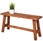 Spetebo Mahagoni Sitzbank Natur Dunkel Belastbar bis 120 kg Rechteckig 90 x 25 cm