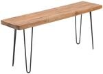 DESIGN DELIGHTS RUSTIKALE SITZBANK BOHLE | 50x120 cm, Swietenia Mahagoni, mit