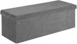 Casaria&reg; Sitzbank mit Stauraum Anthrazit Cord inkl. 2 Boxen Faltbar Sitzbank...