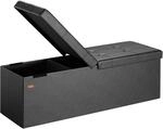 Casaria&reg; Sitzbank mit Stauraum, Schwarz - Faltbar, 115 x 40 x 40 cm, 130L Volumen,