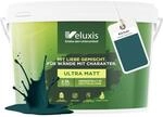 Veluxis Wandfarbe Gr&uuml;n Blau Petrol Matt Innenfarbe &ndash; Deckkraft Klasse 1, VOC-frei,