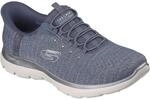 Skechers Damen Arch FIT Summits Soft Shimmer Sneaker, Schiefer, Gr&ouml;&szlig;e 37
