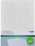 SIGEL SM190 Einzel-Transparenth&uuml;llen f&uuml;r A4 Speisekarten-Mappen mit